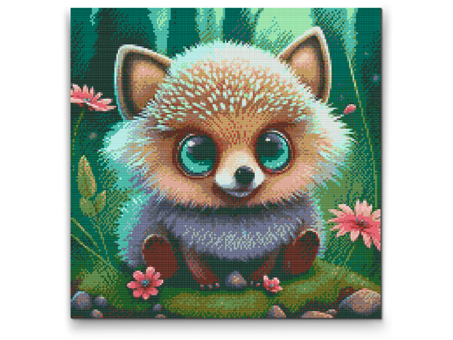 Diamantové malování - Green-eyed hedgehog